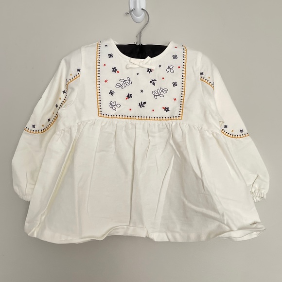 Minkmui Kids Embroidered Longsleeve Top Blouse Girls Size 4T - Picture 1 of 9
